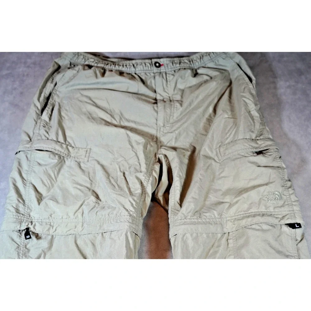 The North Face Men's Large Convertible Hiking Cargo Pants Beige Zip Off Leg